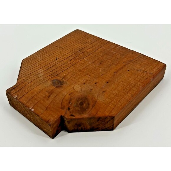 Vintage Wood Block Village Town Hall Building~Shelf/Sill Sitter~Cat's Meow Style - Picture 3 of 4